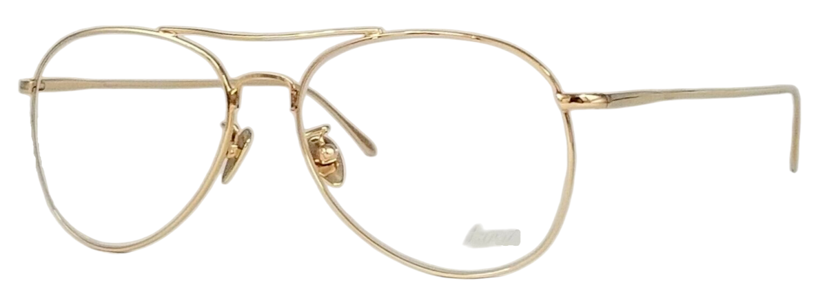 LUNOR EYEGLASSES FRAMES AVIATOR II P2 GP GOLD SLEEK GLASSES FRAME