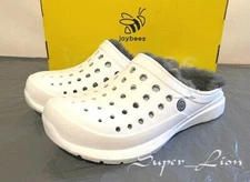 NEW Joybees Women's Indoor Outdoor Lined Cozy Clog Shoes - PICK SIZE - WHITE