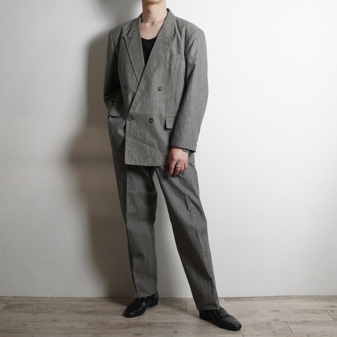 Vintage Double Setup Suit Striped Gray/Dw183 | eBay Vintage Double Setup Suit Striped Gray/Dw183 | eBay