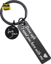 Drive Safe Keychain for Him Boyfriend Birthday Gifts for Him Bf Husband Fiance M
