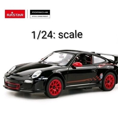 1/24 Rastar Porsche GT3 RC Car Black, New No Box