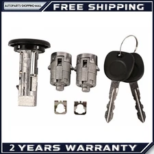 For Chevy Ignition Key Switch Cylinder & 2 Door Lock Set 2 Same Keys Matched