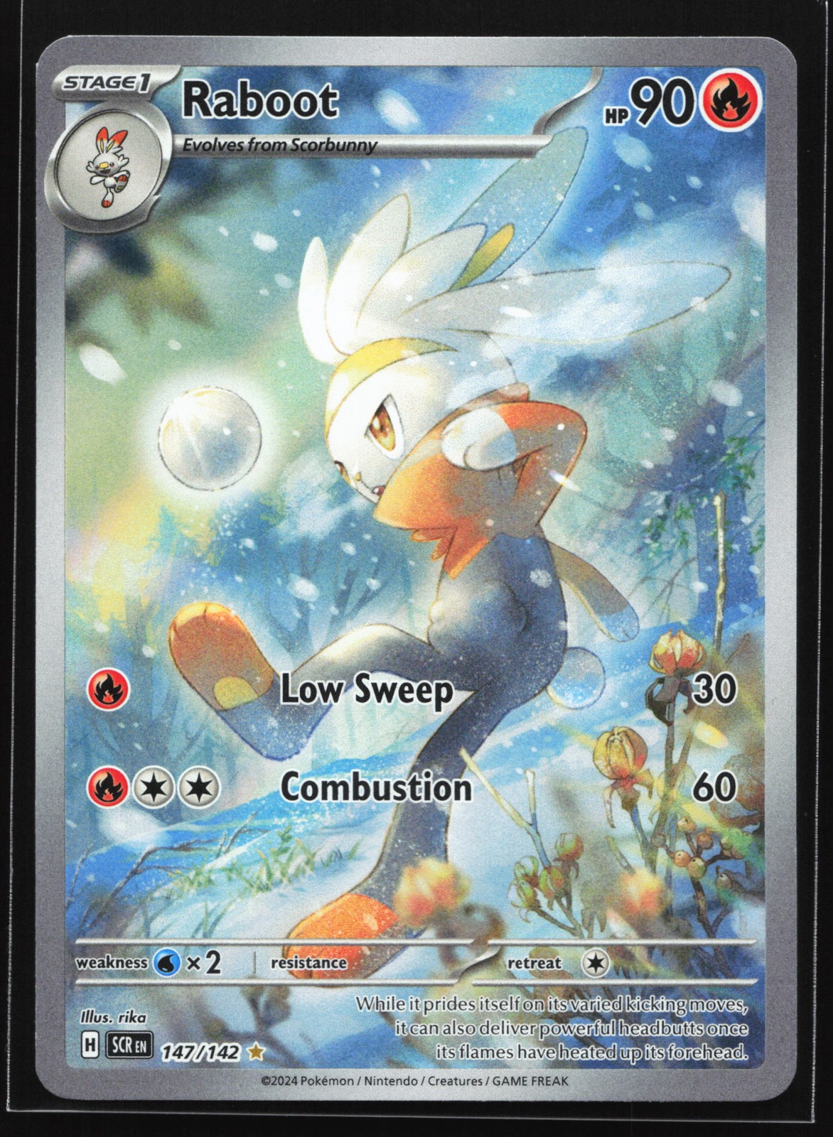 Raboot 147/142 SV07: Stellar Crown Illustration Rare Pokemon Card