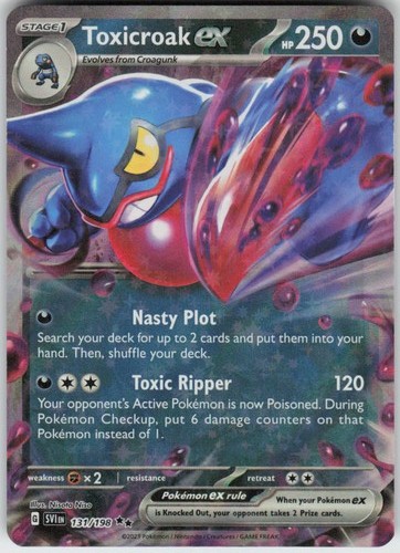 Toxicroak ex 131/198 Double Rare Scarlet & Violet Near Mint