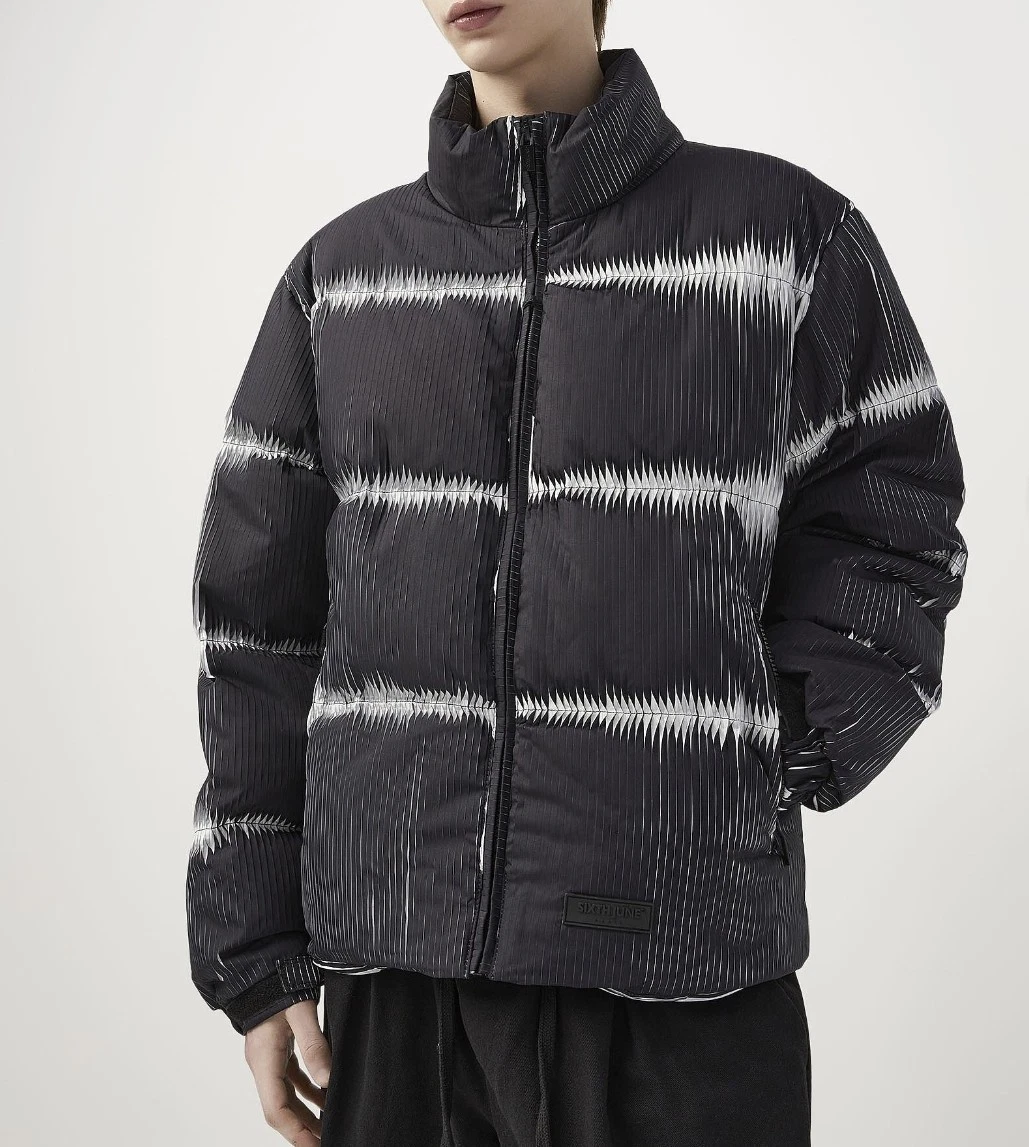 SIXTH JUNE PARIS Pleated Two Tone Puffer Jacket - UNISEX