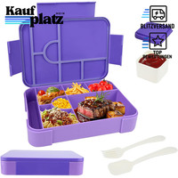 Brotdose Kinder 1330Ml Bpa-Frei Bento Box Mikrowellengeeignet Lila Schule