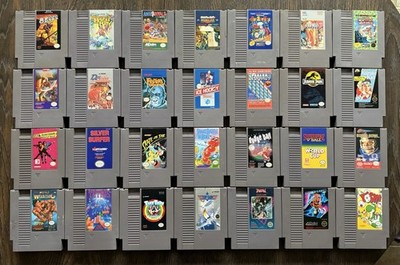 Nintendo NES Game Lot of 28! Jurassic Park Tecmo Super Bowl Top Gun All Tested 