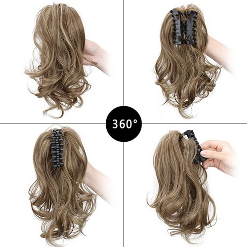 Fluffy Ponytail Claw Clip 30cm Ponytail Extensions Wig Ladies - Picture 4 of 13