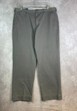 VINTAGE Polo Ralph Lauren Preston Pants Mens 36x28 Gray Chinos Tagged 36x30