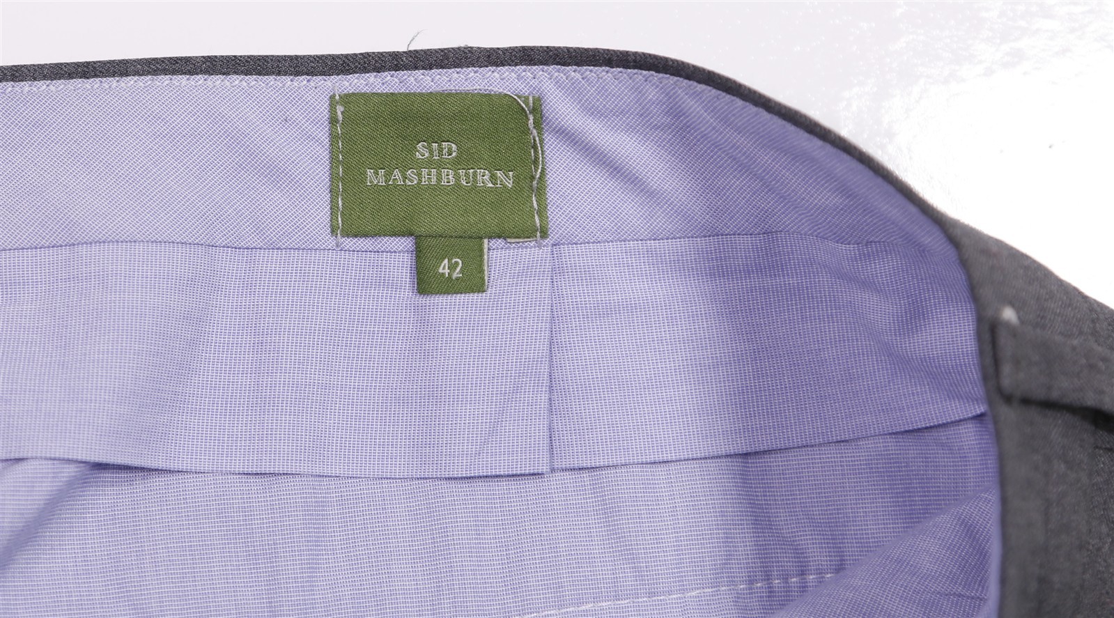 Sid Mashburn Solid Gray Flat Front Cuffed Wool Dr… - image 6