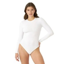 NWT Edited x Hunter McGrady White Long Sleeve Bodysuit Women's Size 1X