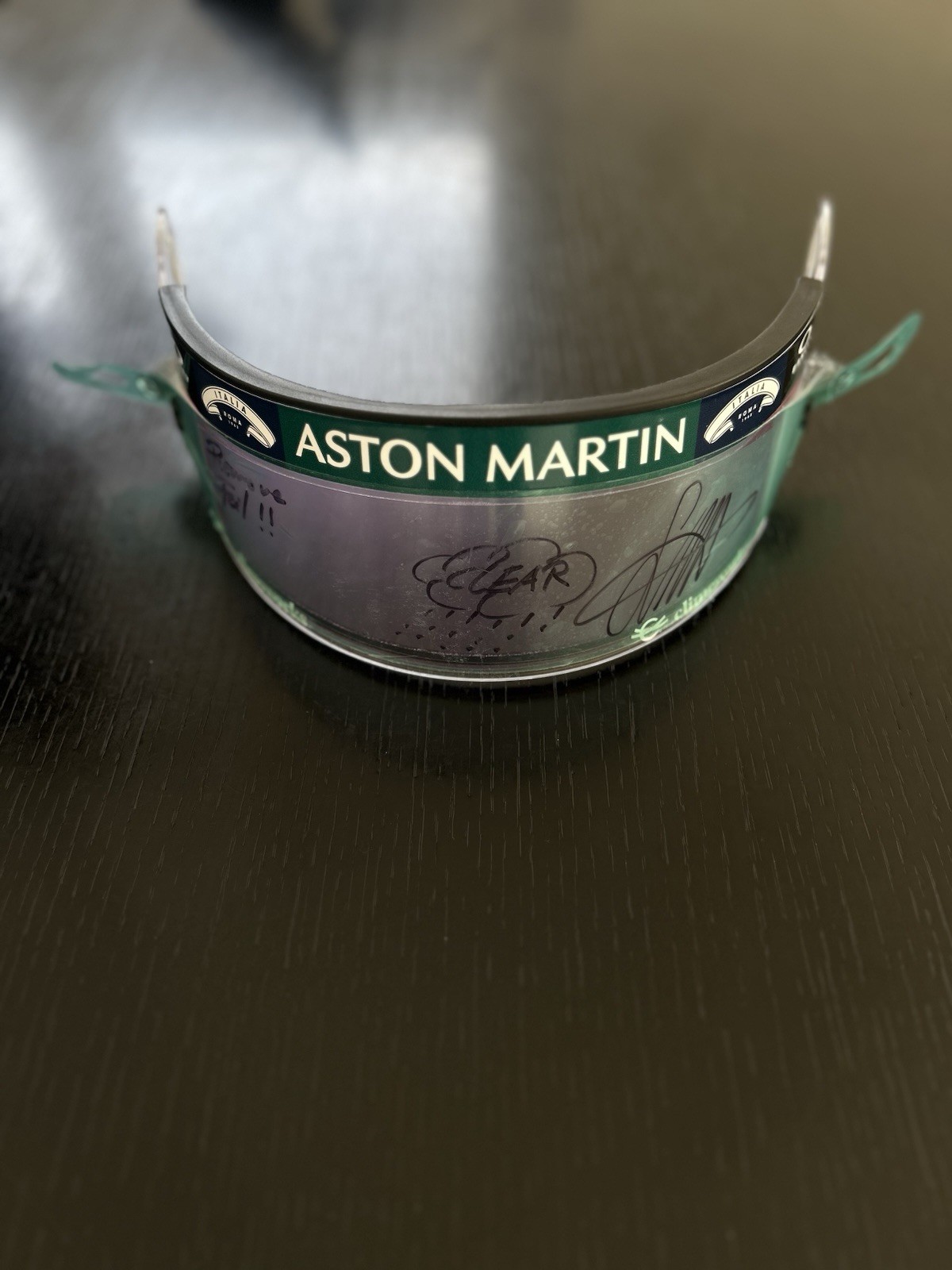 Sebastian Vettel 2021 F1 Aston Martin Signed Race Prepared Race visor
