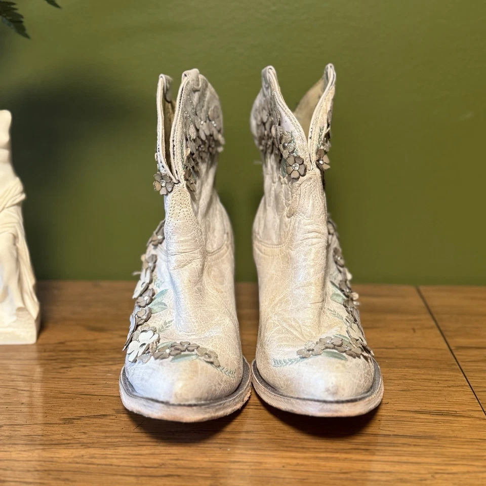 Botines Corral para mujer con superposición floral A3678 talla W 9,5 nuevos sin caja Foto 4 de 4