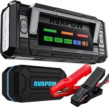 AVAPOW 8000A Battery Jumper Starter Portable with 4″ HD Display PD 30W Black 