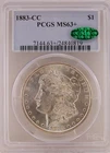 1883 CC Morgan Silver Dollar $1 PCGS MS63+ CAC  (Frosty!)