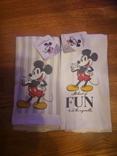 Disney Classic Mickey Minnie Mouse Set 2-Pack X4Cotton Kitchen Towels Disney 100