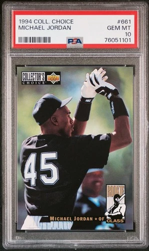 Michael Jordan - 1994 Collector's Choice Rookie Class #661 - Gem Mint - PSA 10