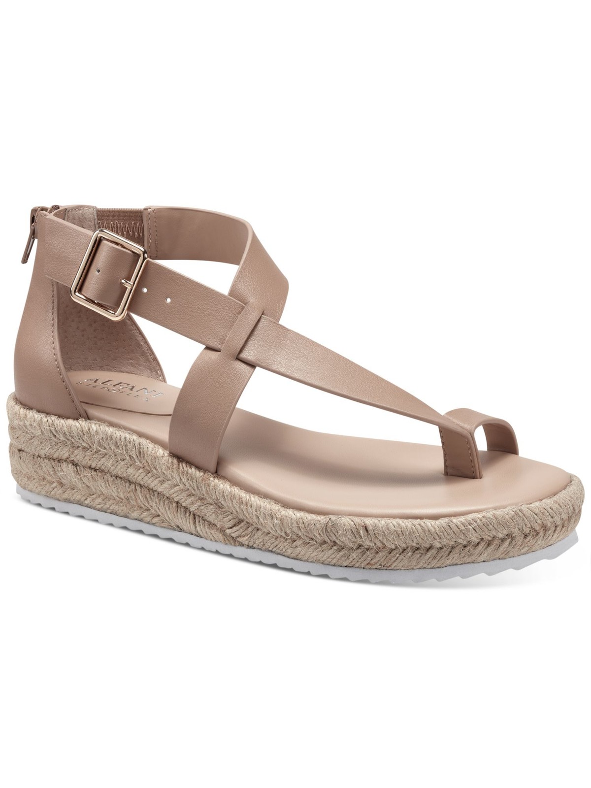 ALFANI Womens Beige 1 Platform Moira Round Toe Wedge Espadrille Shoes 75 M 4890₽