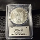 1996 $1 American Silver Eagle PCGS MS69 Edmund C. Moy Signature