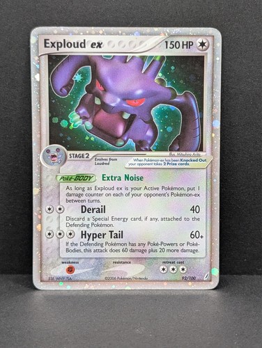 Exploud ex 92/100 Crystal Guardians Holo Ultra Rare Pokemon TCG Nintendo MP+