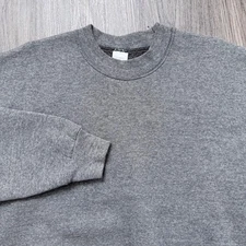 Vintage Ms BVD Gray Crewneck Sweatshirt Gray Blank Large Boxy Made In USA