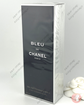 CHANEL BLEU DE CHANEL 2-in-1 Cleansing Gel 3.4 oz. 100% AUTHENTIC