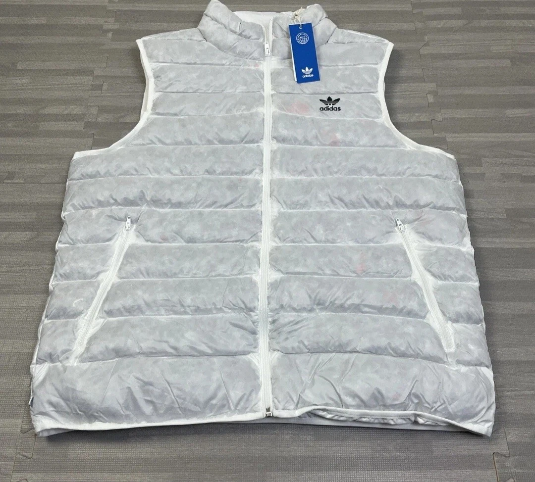 New adidas Essentials + Sustainable Made with Nature Vest Mens M White HK7539