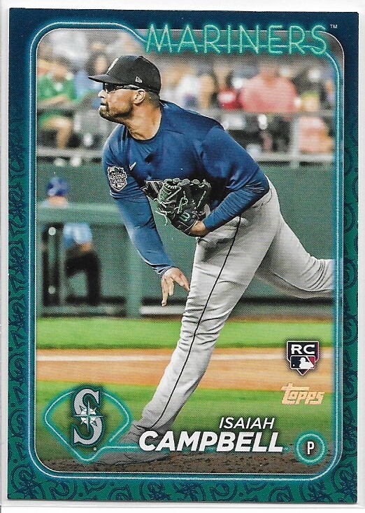 2024 Topps Isaiah Campbell #58 Rookie Team Color Border Variation SP Mariners