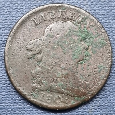 1808 Draped Bust Half Cent 1/2c Circulated VG Details #62638