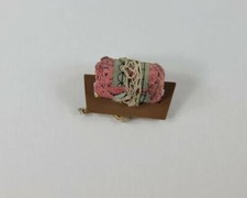 WHW Gau Sachsen (Saxony) 1937/1938 Lace Leg Pillow - Pink (2)