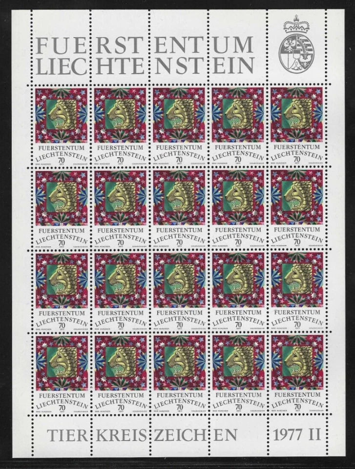 MNH Gran Lote de Hojas Completas RARAS Liechtenstein Años 70 - Valor de Catálogo $300 CAD Foto 2 de 4