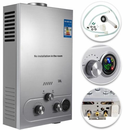 8/12/16/18L Chauffe-Eau Instantané à Gaz Butane avec Douche INOX - Afbeelding 16 van 16