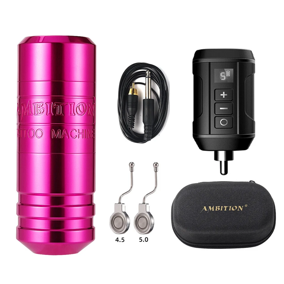 Kit de bolígrafo giratorio cartuchos nuevos máquina de tatuaje batería inalámbrica fuente de alimentación  Foto 2 de 4