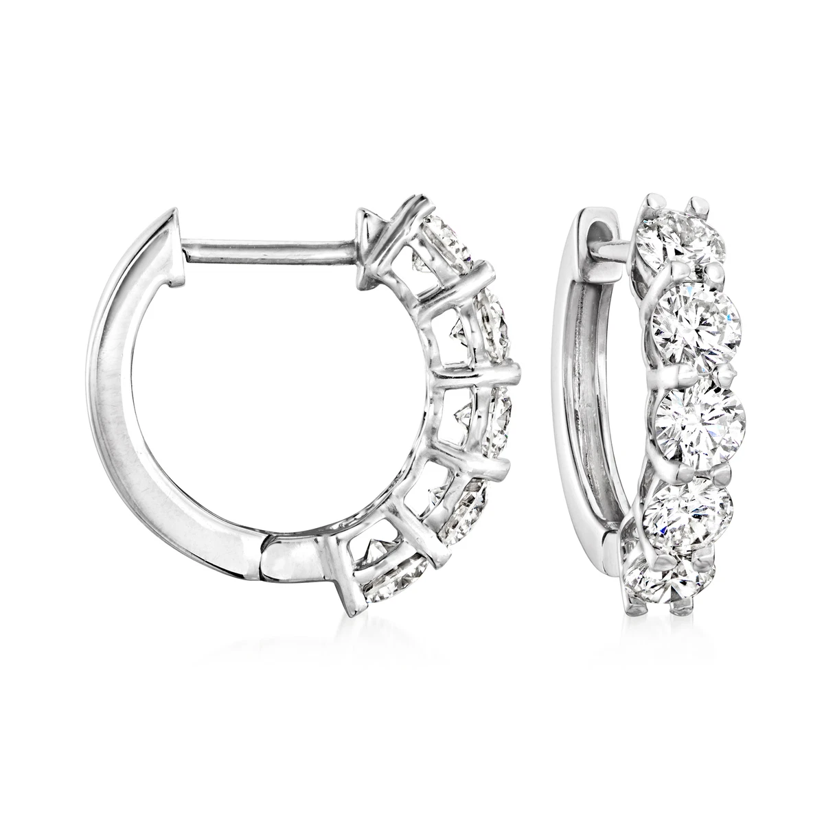 Ross simons diamond shop hoop earrings