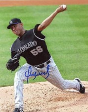 FRANKLIN MORALES COLORADO  ROCKIES  SIGNED 8X10 PHOTO