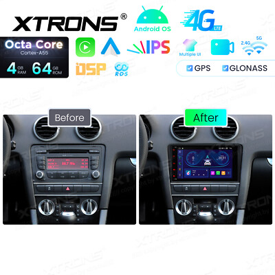 8'' Autoradio für AUDI A3 8P 8P1 RS3 Android 14 8-Kern 4G+64GB GPS 4G LTE CarPlay