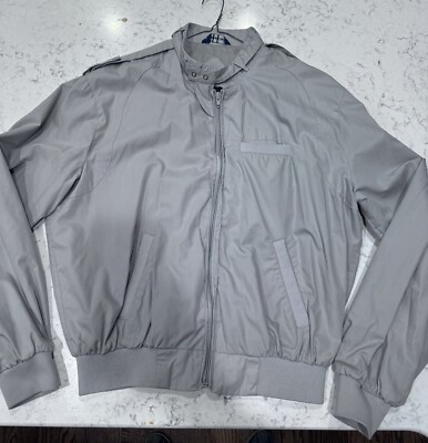 Veg Grey Knightsbridge Full Zip Harrington Jacket Mens Large
