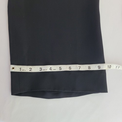 Oscar De La Renta Women Black Side Zipper Pull On Wide Leg Pant Size 10 - Picture 2 of 9