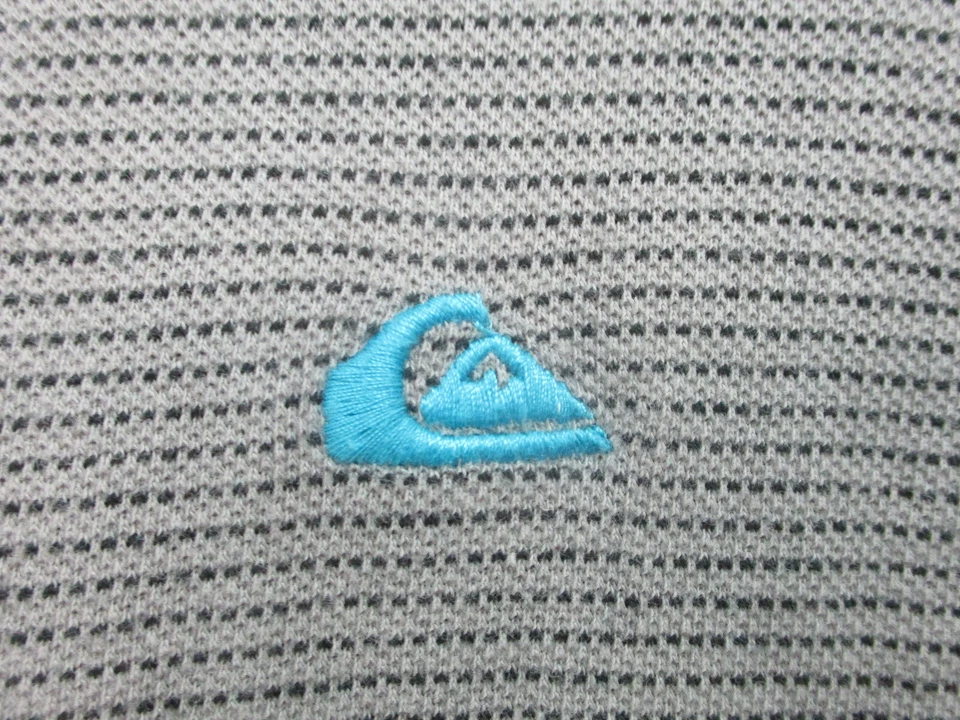 Quiksilver Sweater Large Youth Gray Hoodie Ful Zip Pockets Stretch Logo Girls L - Imagem 3 de 4