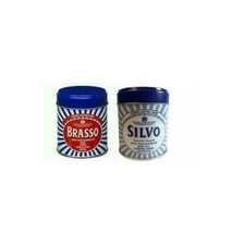 Brasso  & Silvo Duraglit Metal Brass Silver Wadding Polish 75g Tin - 1 Of Each 