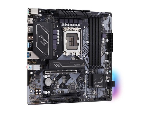 ASRock B660M PRO RS LGA 1700 Intel SATA 6Gb/s DDR4 Micro ATX Motherboard - Picture 3 of 9