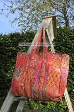 Indian Tote Bags Quilted Handmade Cotton Patchwork Shoulder Shopping Women Bag