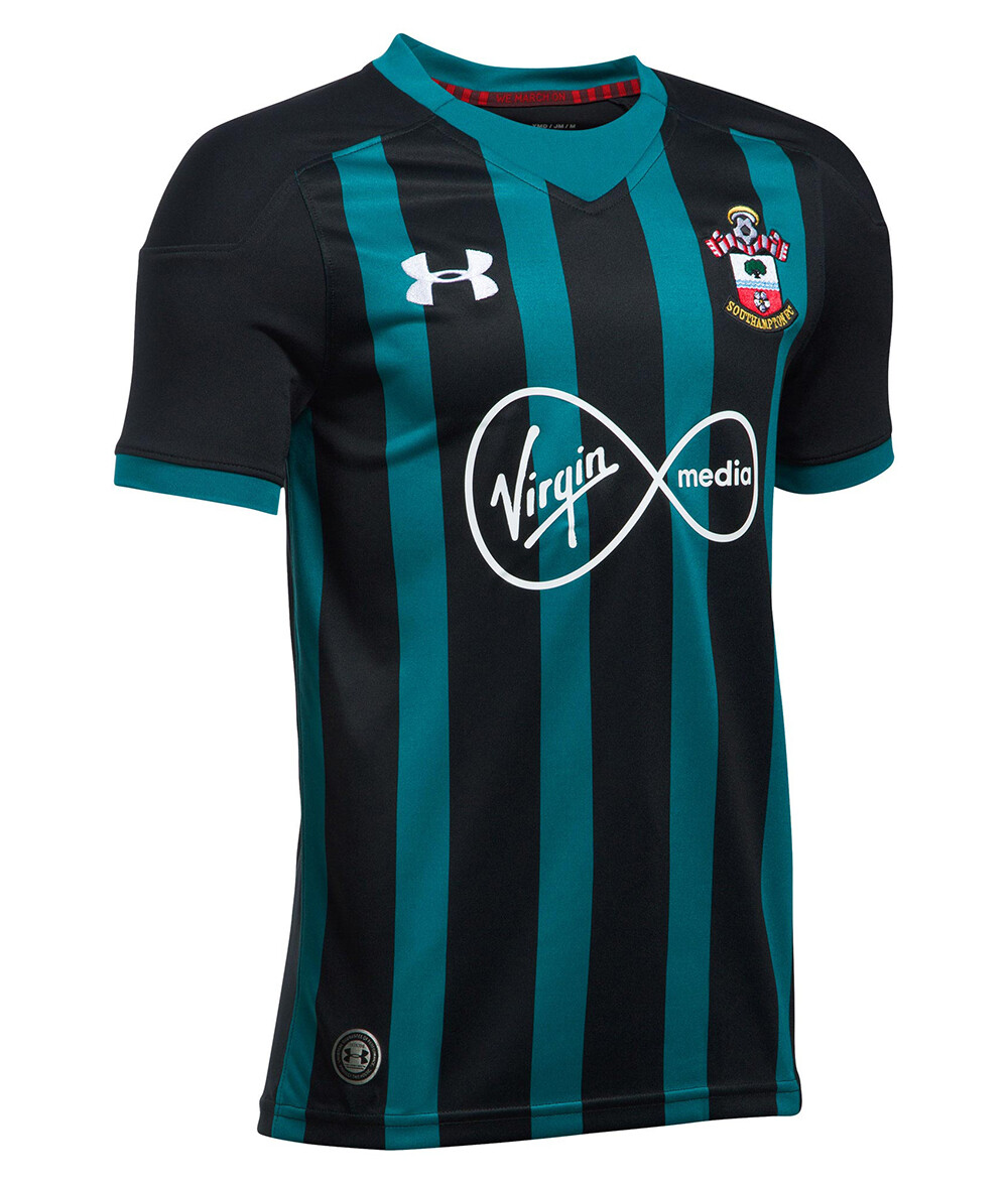 SOUTHAMPTON 2017/18 (L) AWAY BLACK/TURQUOISE UNDER ARMOUR