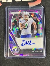 DAX MILNE 2021 Panini Prizm DP Rookie RC Purple Cracked Ice Prizm Autograph /99