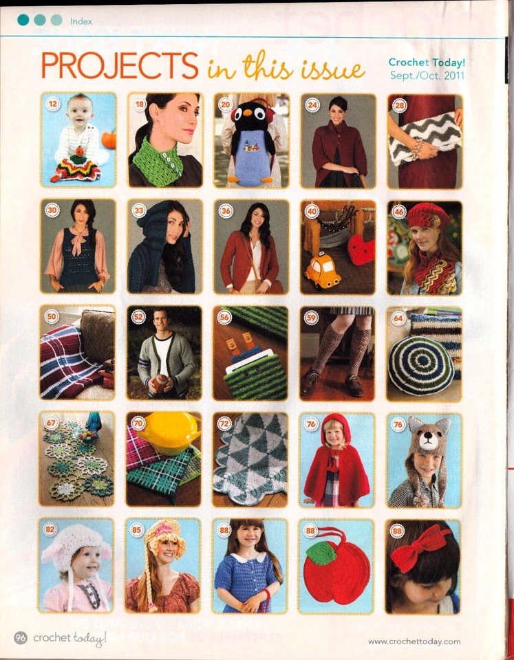 Revista Crochet Today 27+ patrones de proyecto septiembre octubre 2011 Halloween Foto 4 de 4