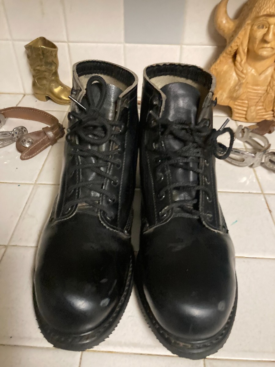 CAROLINA USA RED BIRD BLACK STEEL TOE VINTAGE ENGINEER BIKER 