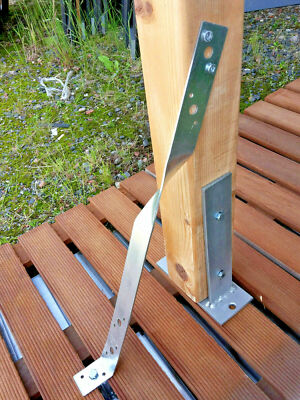Zaunanker Holzverbinder Sturmanker Pfostenstötze Anker Montageanker 40 cm 