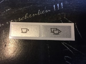 Jura Impressa E-Serie Tastensymbol Aufkleber Sticker ***Premium