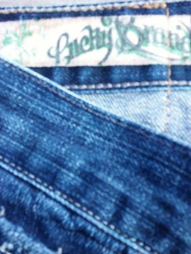 Lucky Brand Größe 8/29 (32" x 32") Damenjeans dunkle Waschung gerades Bein Südseite - Bild 9 von 11