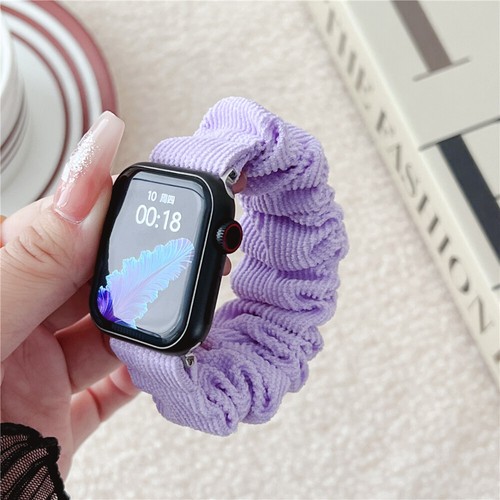 Para Apple Watch 10 9 8 7 6 5 4 SE 40-49mm Mujer Elástico Scrunchie Pulsera Lazo - Imagen 13 de 17